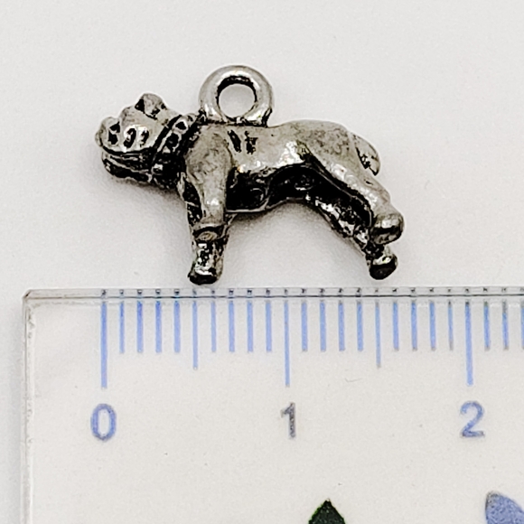 Vintage Silver Bulldog Charm Pendant - Picture 5 of 5